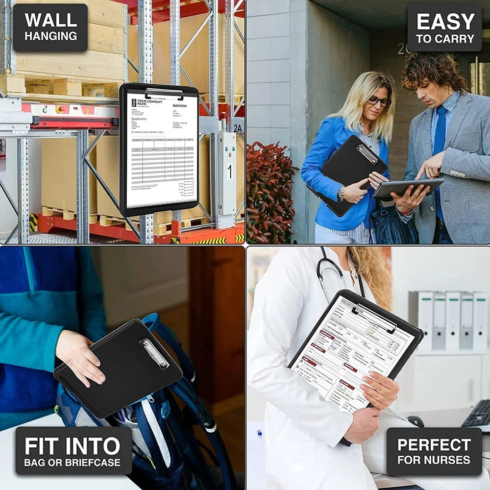 A4 Clipboard with Storage Case for Paper and Document Storage